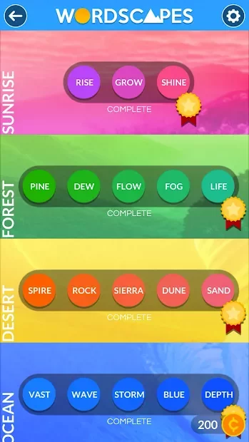 Wordscapes screenshot