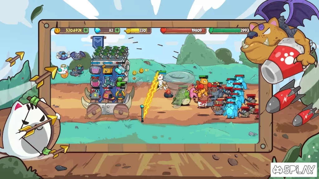 Cat'n'Robot: Idle Defense - Cute Castle TD Game screenshot