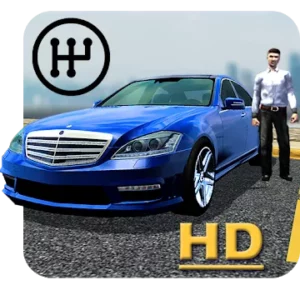 Manual gearbox Car parking icon