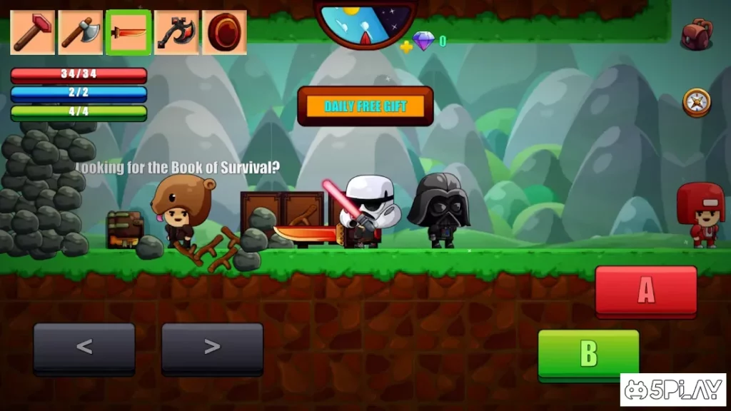 Супер-героическая игра-выживание мультфильмов screenshot