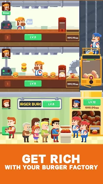 Idle Burger Factory - Tycoon Empire Game screenshot