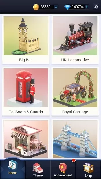 Pocket World 3D - Assemble models unique puzzle screenshot