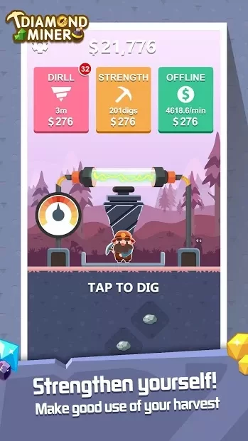 Diamond Miner: Treasure Digger!! screenshot