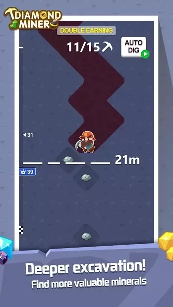 Diamond Miner: Treasure Digger!! screenshot