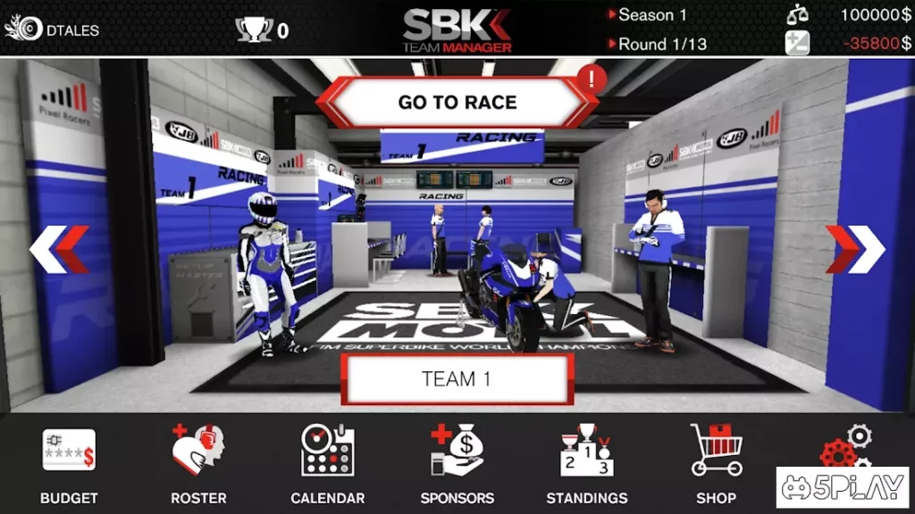 SBK Team Manager screenshot
