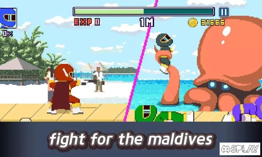 Maldives Friends : Pixel Flappy Fighter screenshot