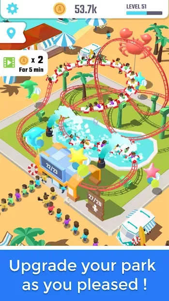 Idle Roller Coaster screenshot