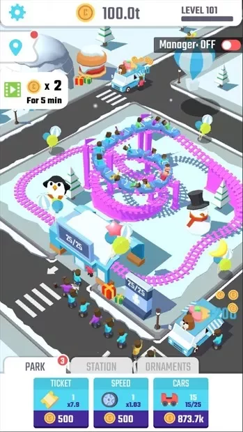 Idle Roller Coaster screenshot