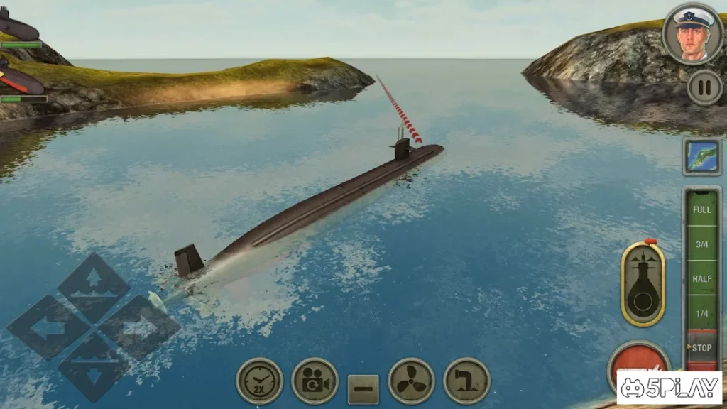 Вражеские воды : битва подводной лодки и корабля screenshot