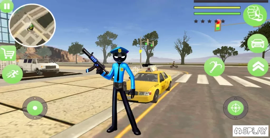 Police Stickman Rope Hero Gangstar Crime Mafia screenshot