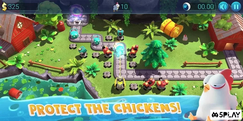 Defenchick TD - Chicken Tower Defence Offline screenshot