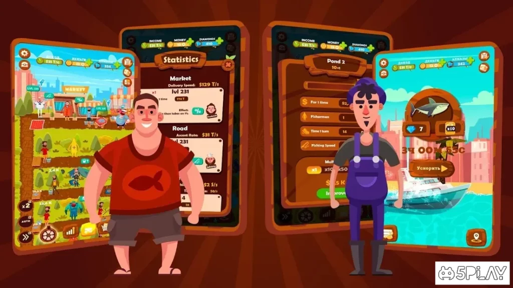 Idle Fisher Tycoon - рыбалка, рыбак, магнат screenshot