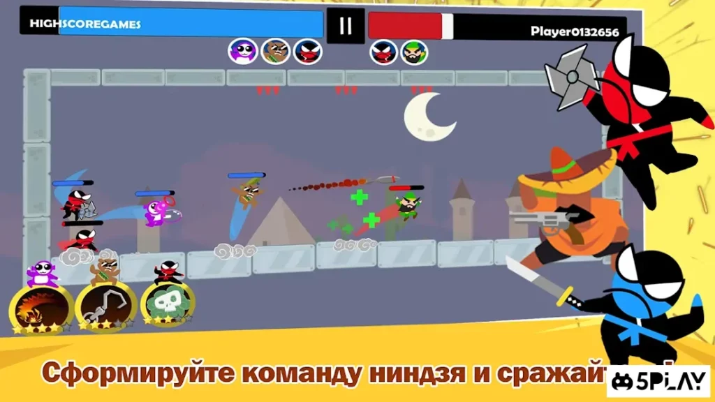 Прыжок ниндзя битва - 2 игрока с друзьями screenshot