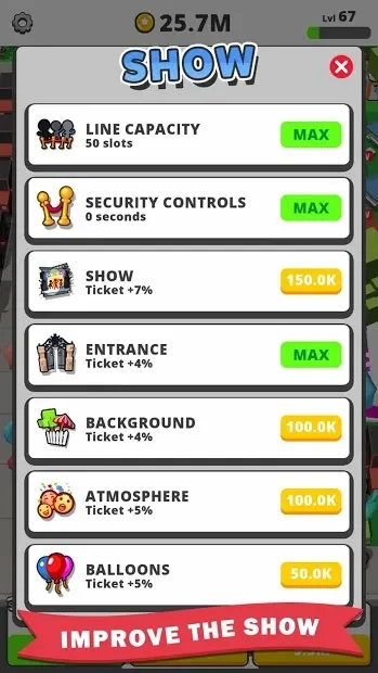 Idle Concert screenshot
