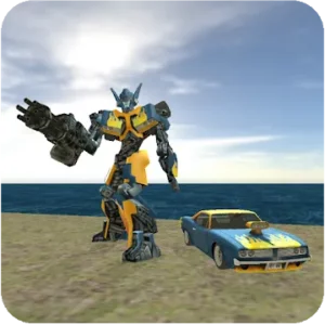 Muscule Car Robot icon