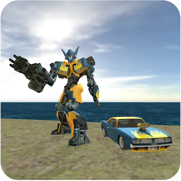 Muscule Car Robot icon