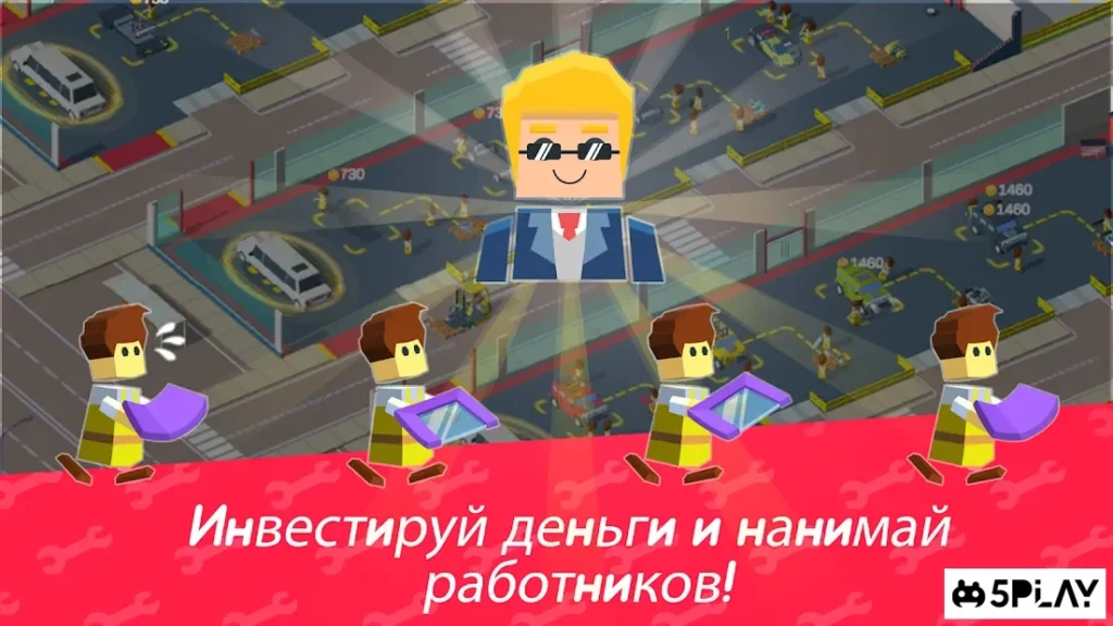 Idle Mechanics Manager – Завод Машин, айдл кликер screenshot
