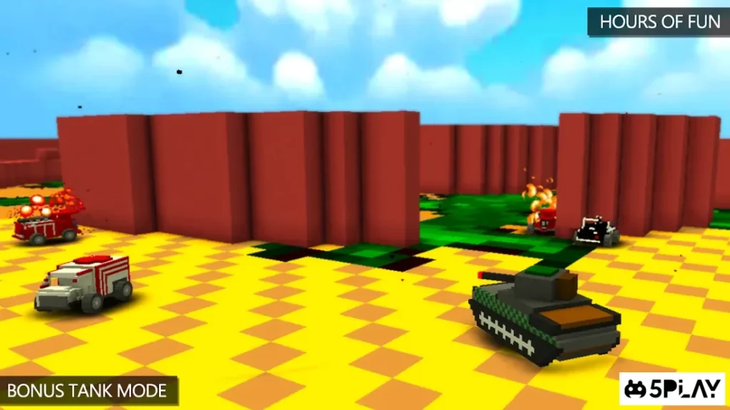 Гонки автомобилей из блоков на выживание screenshot