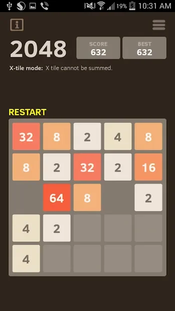 2048 Number Puzzle game screenshot