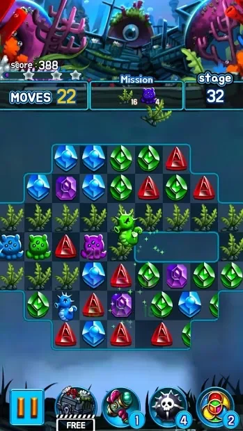 Jewel Kraken: Match3 puzzle screenshot