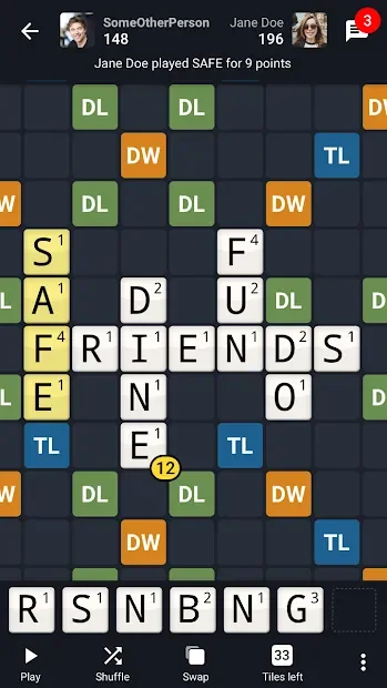 Wordfeud screenshot