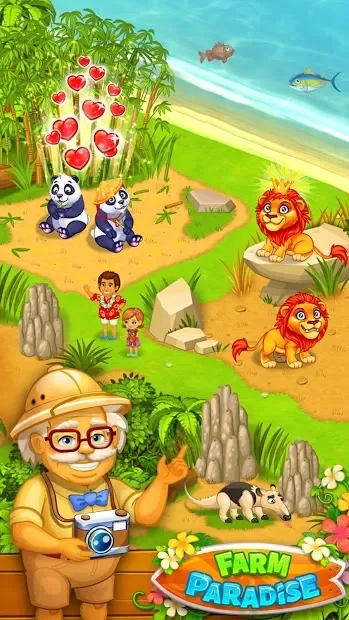 Райская ферма игра веселая и семейная: Остров Удачи screenshot