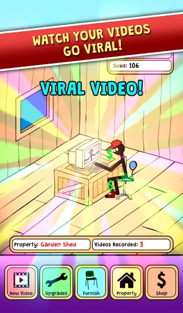 Stickman Tuber Tycoon - Tubers Life Simulator screenshot