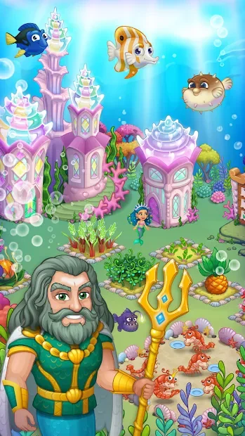 Aquarium Farm: подводный город принцессы русалочки screenshot
