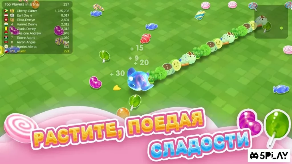 Sweet Crossing: Snake.io screenshot