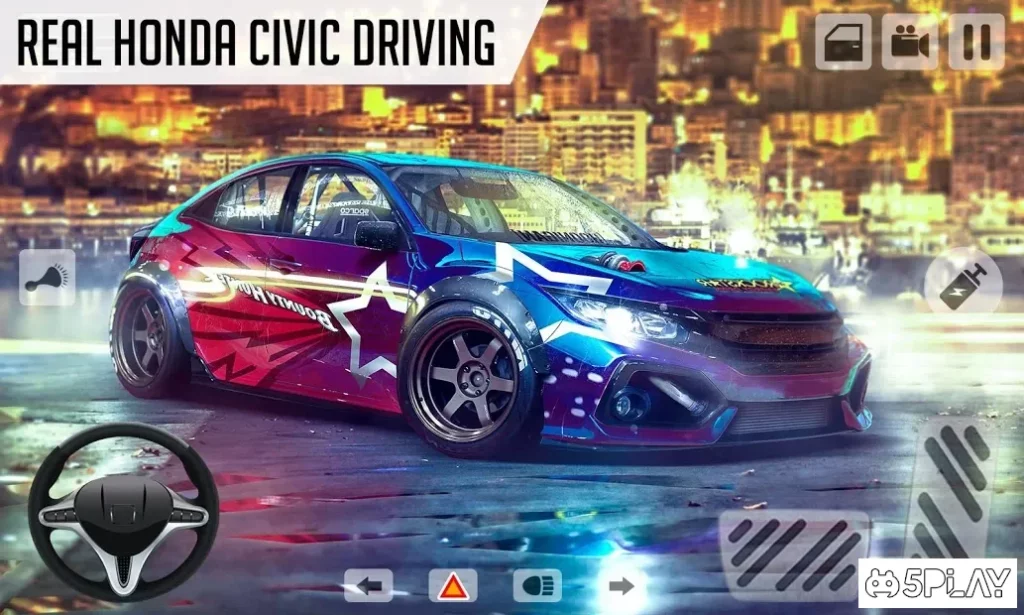 симулятор дрифтинга и вождения: игра Honda Civic screenshot