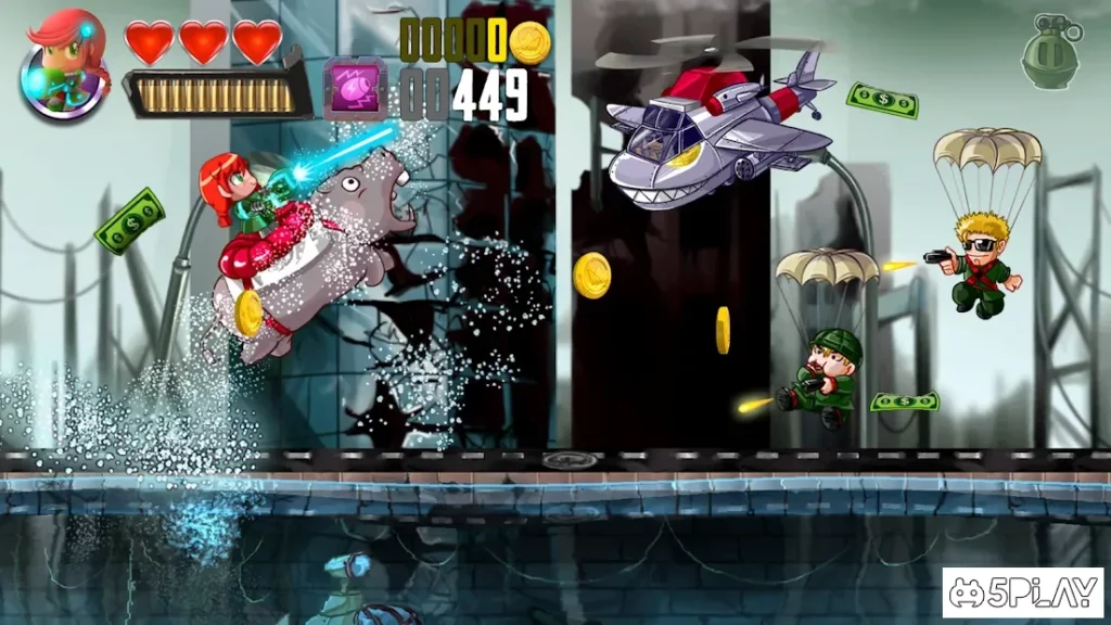 Ramboat - Jumping Shooter Game screenshot