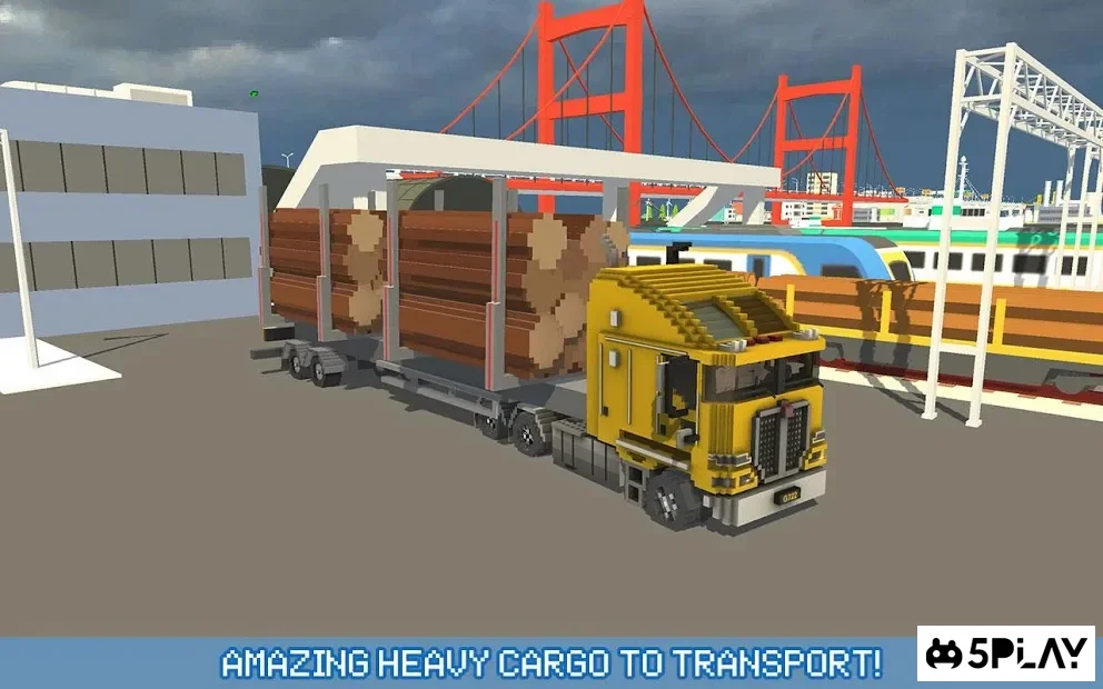 Блочный водитель грузовика: городской транспорт screenshot