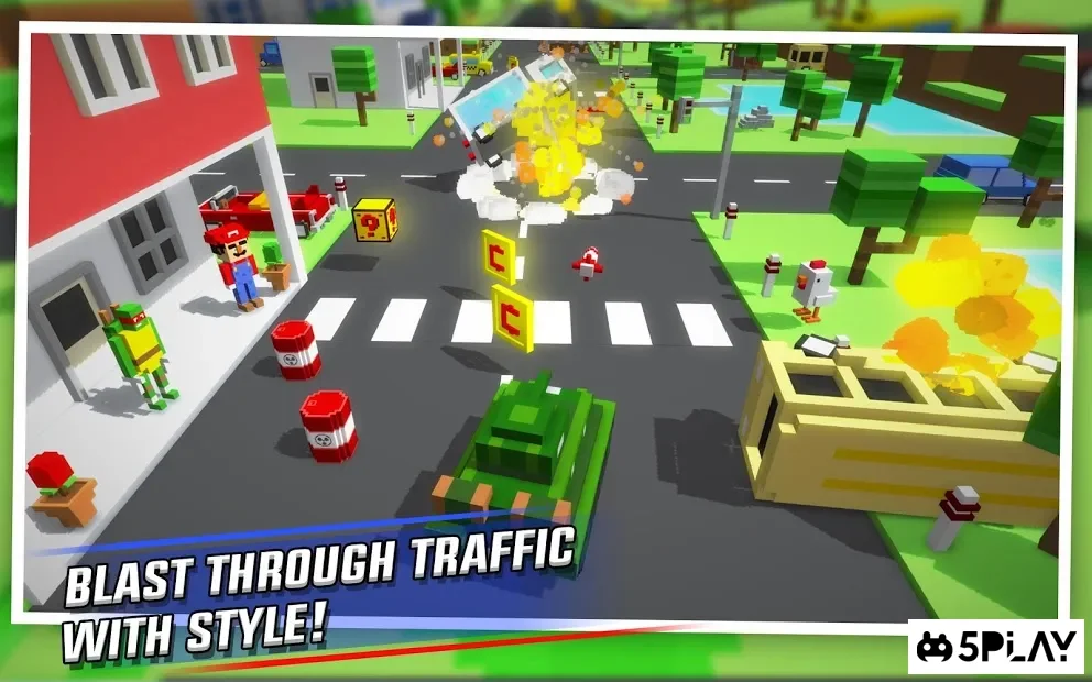 Crossy Brakes : Blocky Toon Racer screenshot