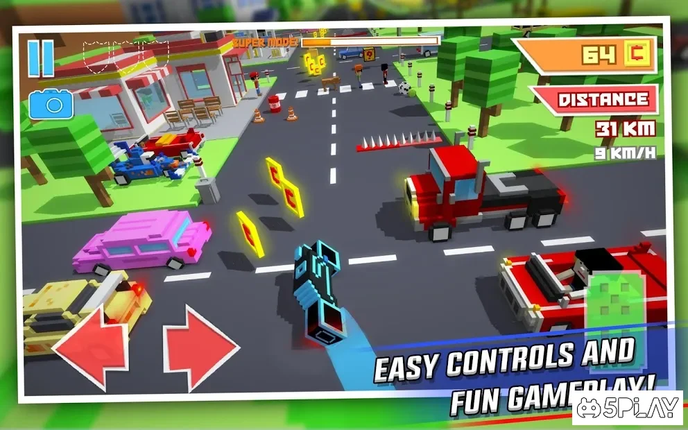 Crossy Brakes : Blocky Toon Racer screenshot