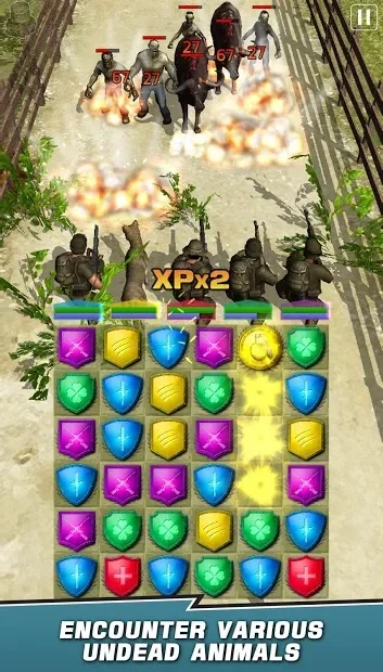 VDV MATCH 3 RPG: ZOMBIES! screenshot