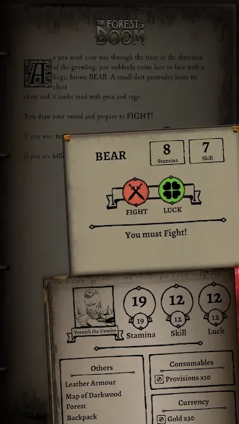 Fighting Fantasy Classics – text based story game screenshot