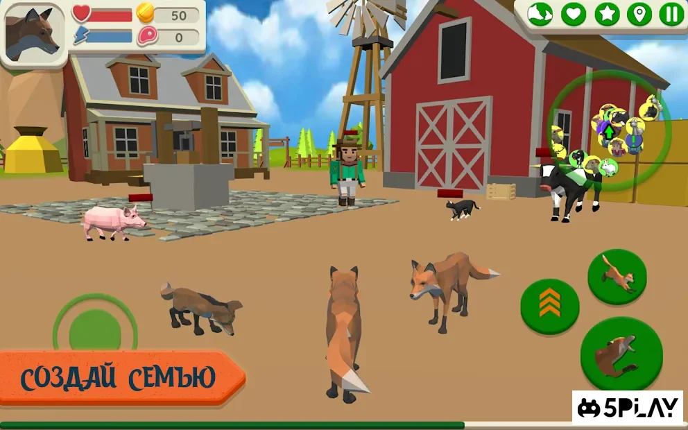 Fox Family - Animal Simulator 3d Game screenshot
