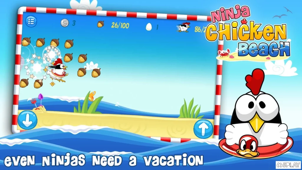 Ninja Chicken Beach screenshot