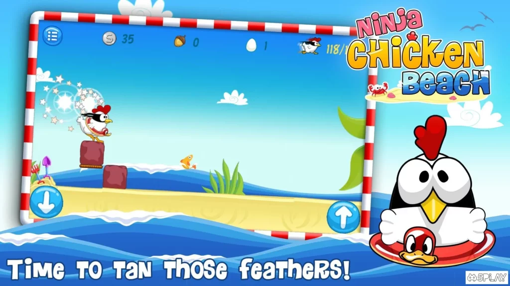 Ninja Chicken Beach screenshot