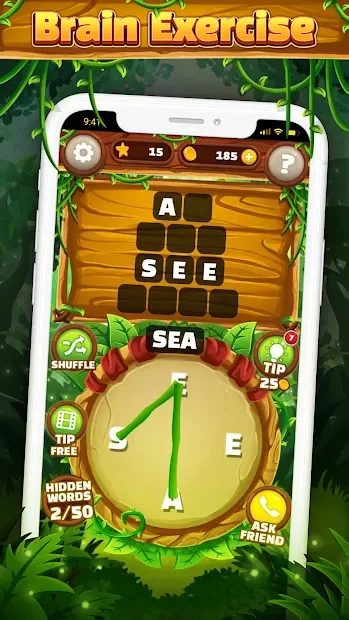 Word Jungle - FREE Word Games Puzzle screenshot