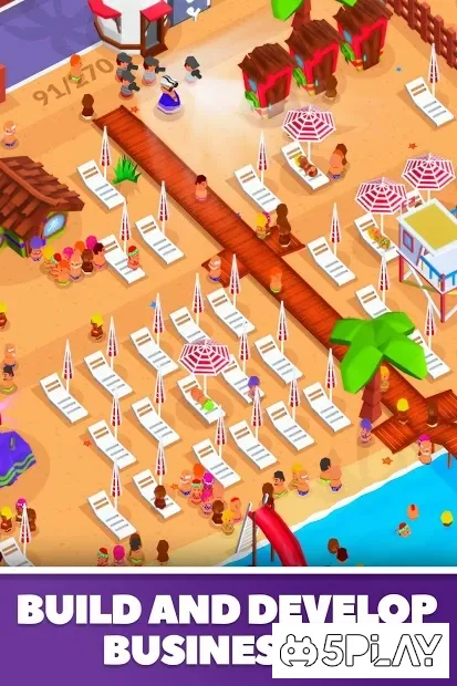 Idle Beach Tycoon : Cash Manager Simulator screenshot