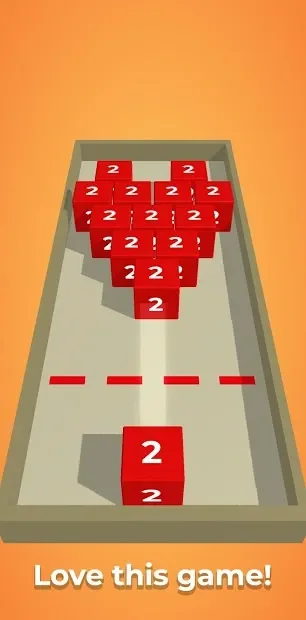 Chain Cube: 2048 3D merge game screenshot