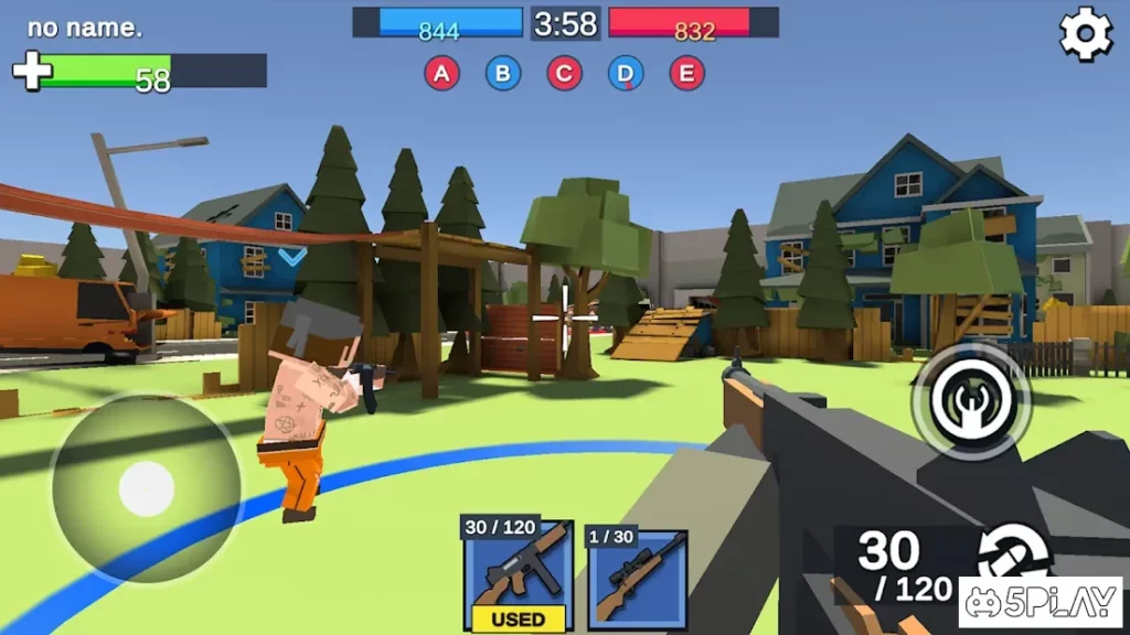 Battle Gun 3D - Pixel Block Fight стрелялки онлайн screenshot