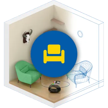 Шведский дизайн интерьера 3D icon