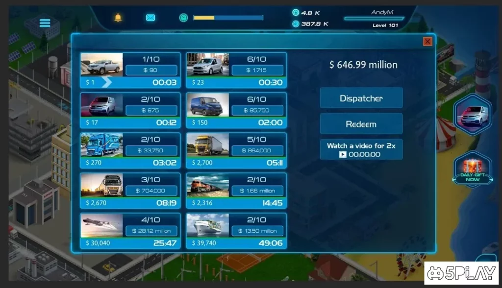 Virtual Truck Manager 2 Tycoon trucking company screenshot