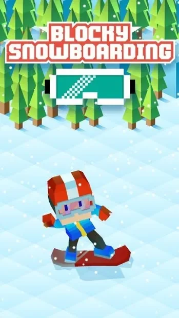 Blocky Snowboarding screenshot