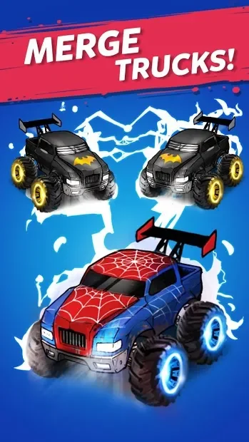 Merge Truck: Monster Truck Evolution Merger game screenshot