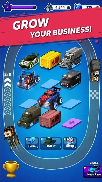Merge Truck: Monster Truck Evolution Merger game screenshot