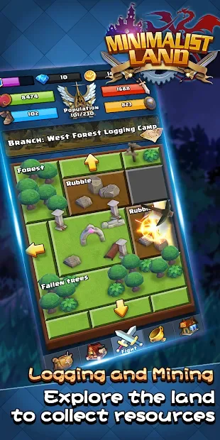 Minimalist Land™ - Quest&Building&Offline RPG screenshot