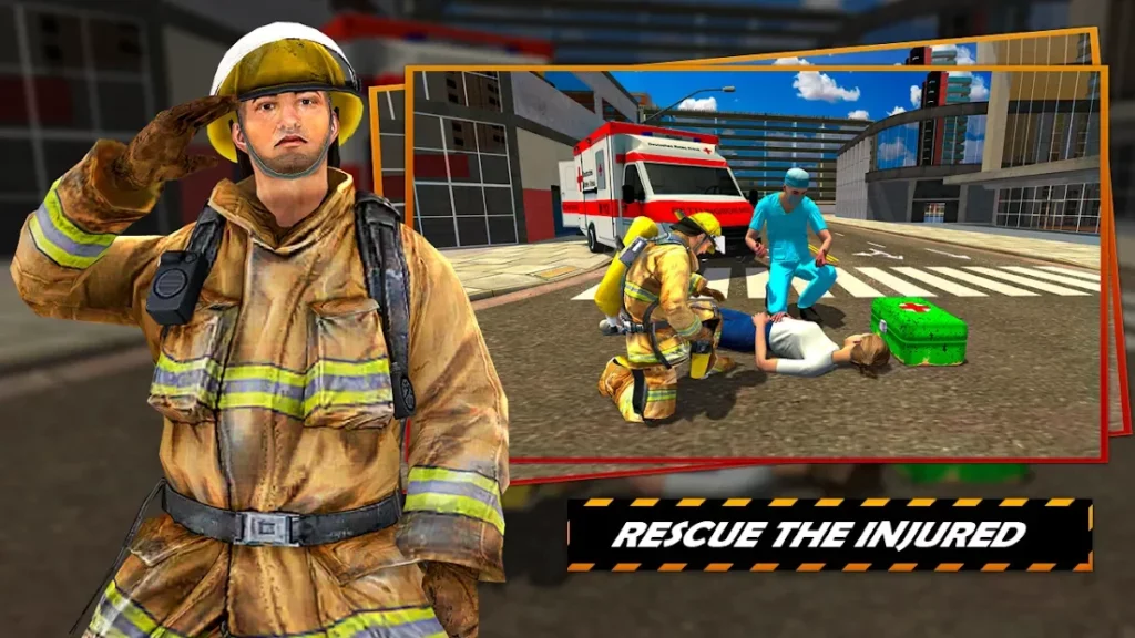 FireFighter Emergency Rescue Game-Ambulance Rescue screenshot